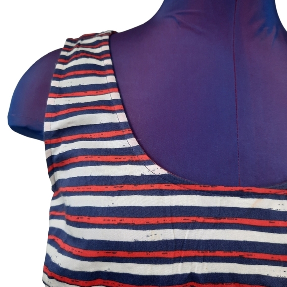 Maison Jules Customized Ruffle A-Line‎ Patriotic Dress Size Large Women's - Picture 3 of 12